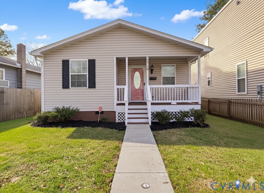 Single level living with a covered porch