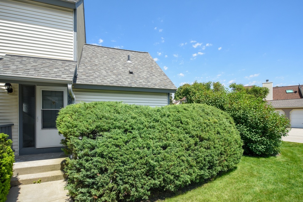 Overgrown bush in the front will be removed this y