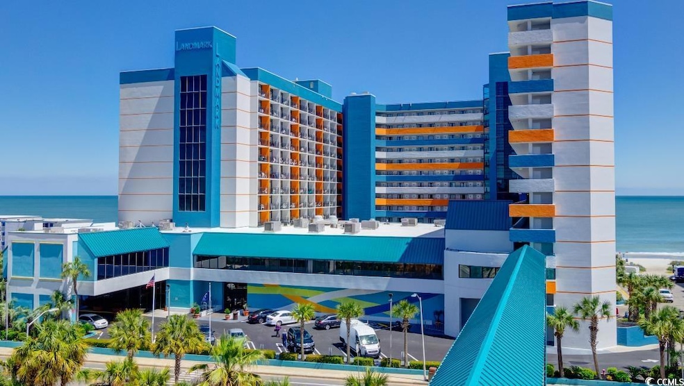 View of building exterior with a water view