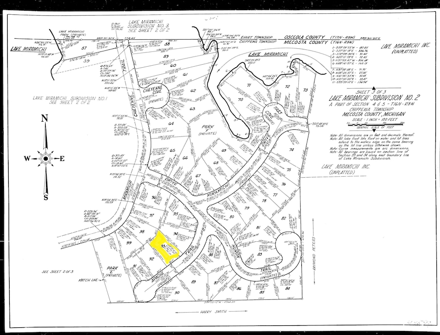 Lake Miramichi Lot 93 Plat map
