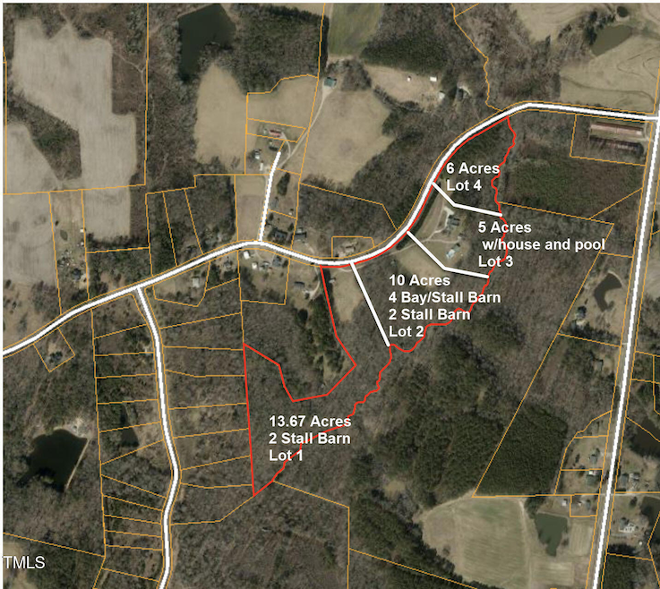 Proposed Lots 1 through 4