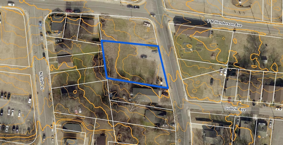 Aerial map of property and surrounding area