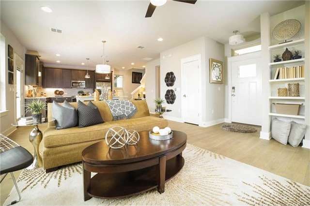 Gorgeous open floor plan! These homes with wood st