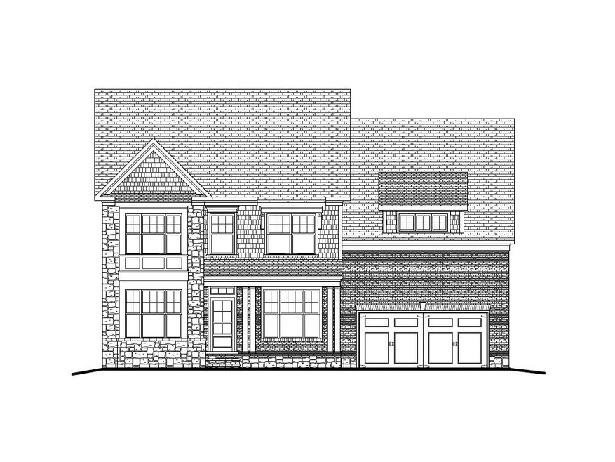 The Hamilton at homesite 11C has a mixed brick, st