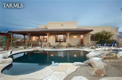 BACK OF HOUSE WITH POOL