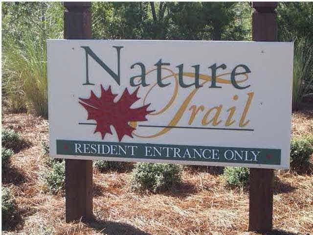 Enter gated community of Nature Trail