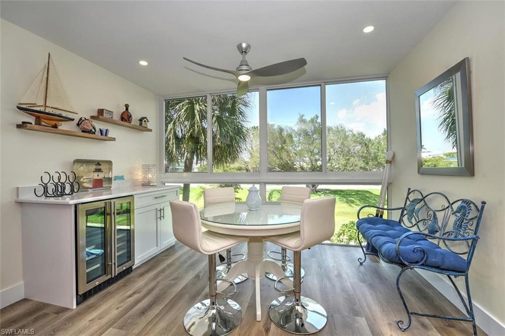 Sunroom with beverage cooler