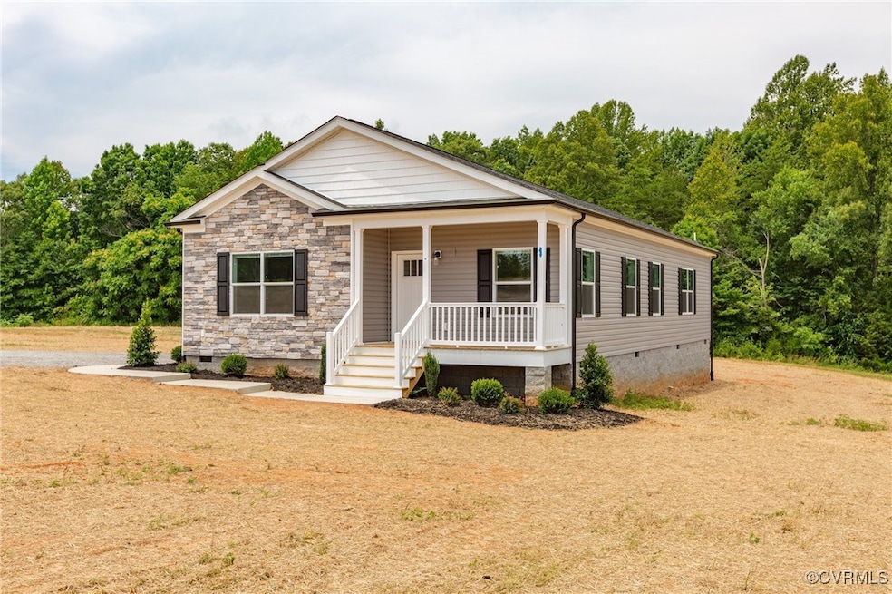 View of front facade with covered porch