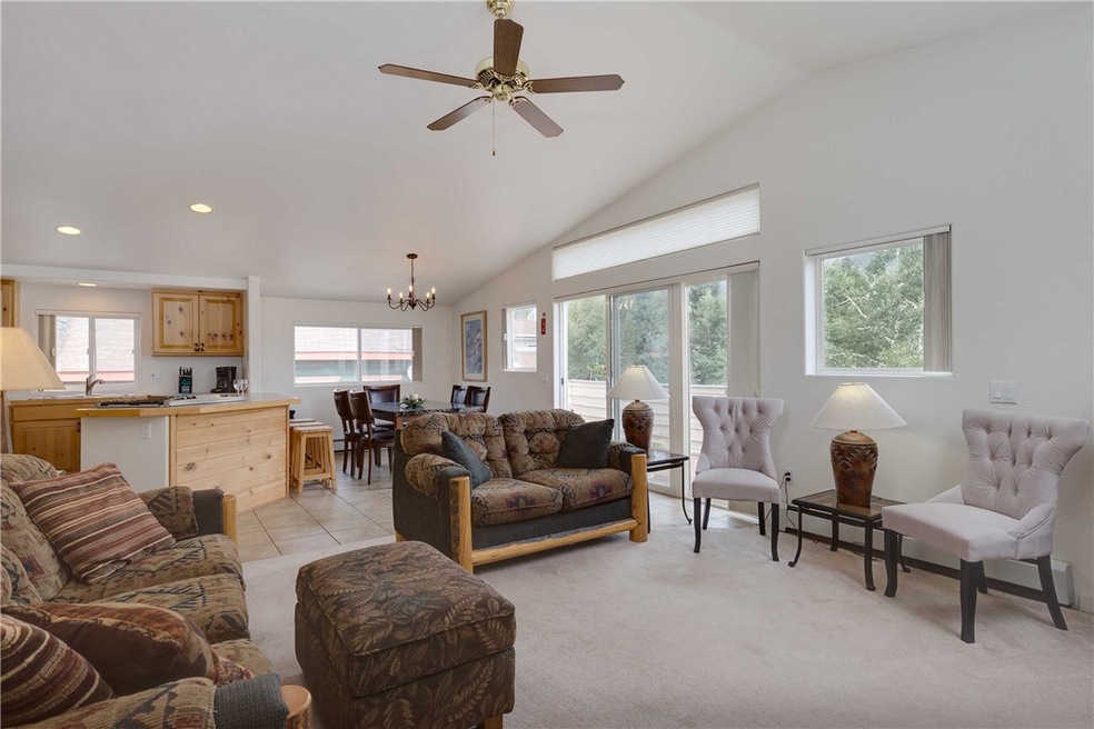 Open floor plan.  Sliding doors to deck.  Hot tub