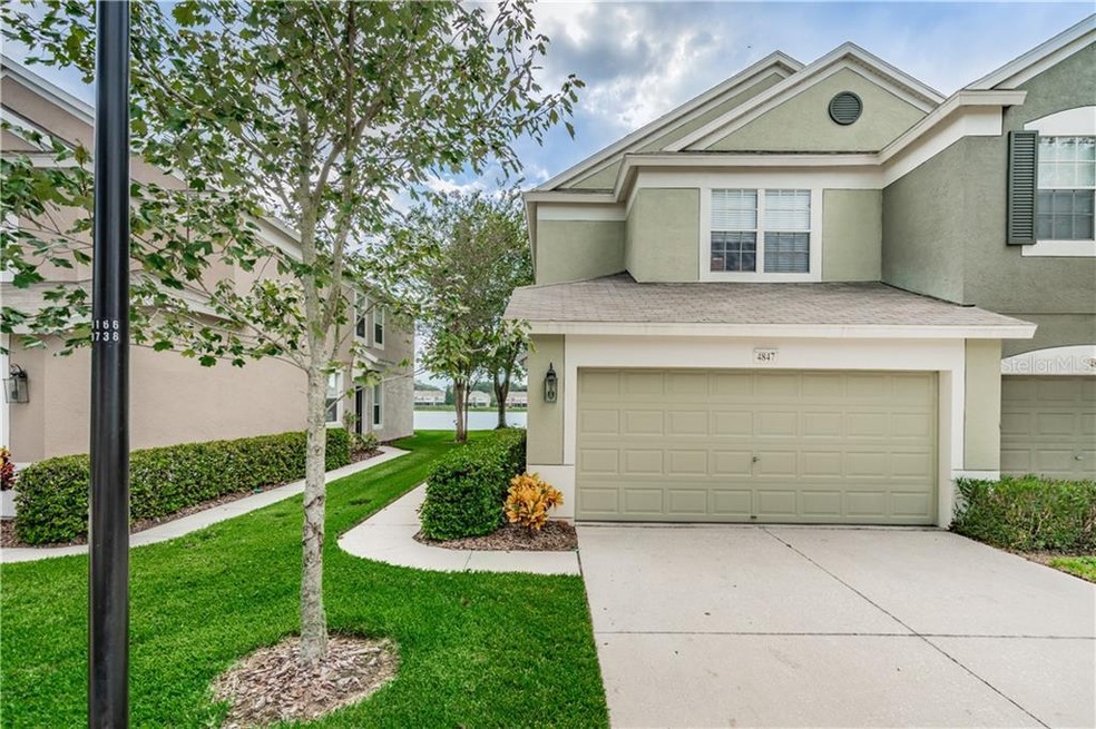 4847 Pond Ridge Dr, Front elevation showing 2 car 