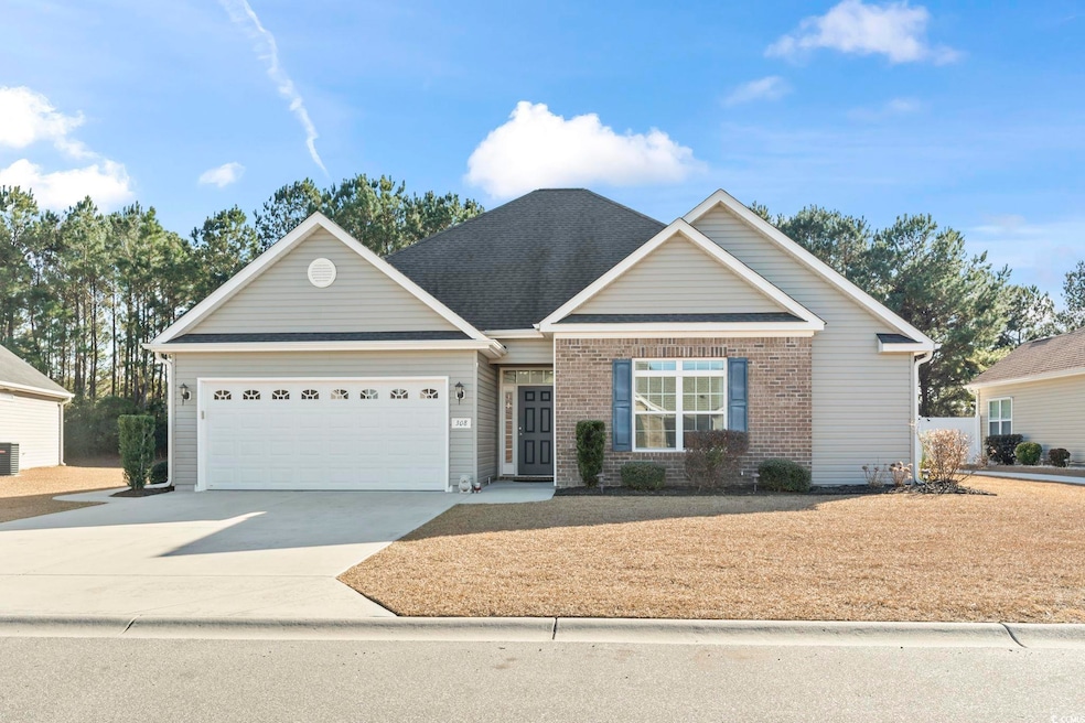 View of front facade with a garage