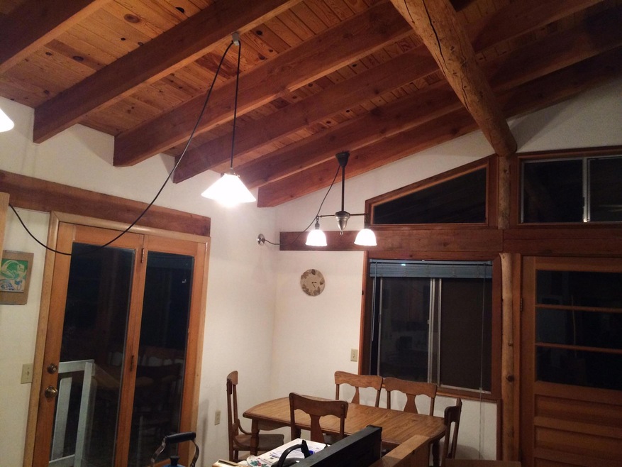 Exposed wood and beams
