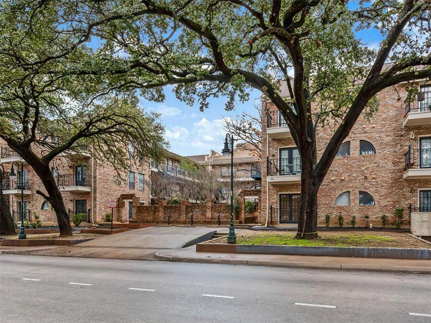 View of building exterior with a residential view
