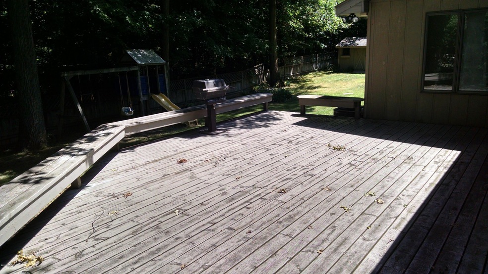 Back deck and yard