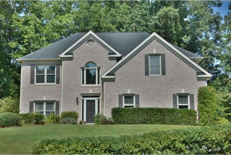 Exterior Front. Brick front with Hardi Plank sidin