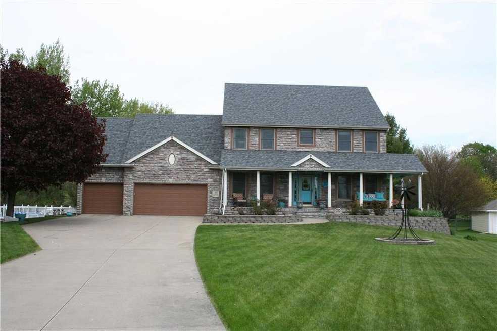 Front of the house that faces south.