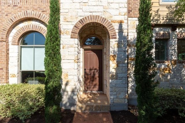 Front entrance - wood door - stained concrete