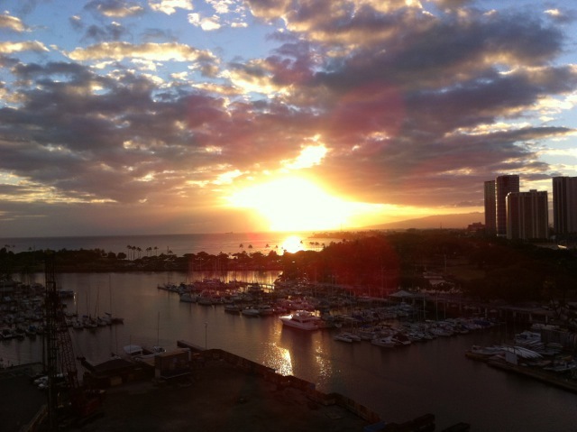 Sunset from the covered lanai - completely untouch