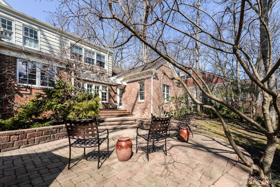 Deck and patio in the fenced backyard