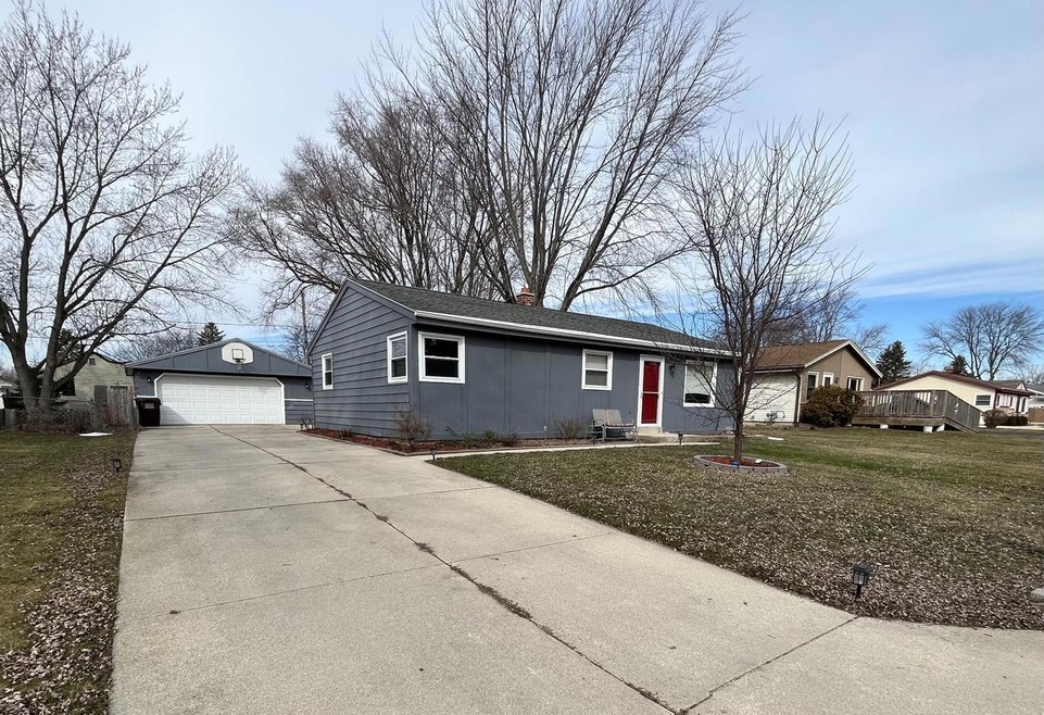 Front of house with private driveway