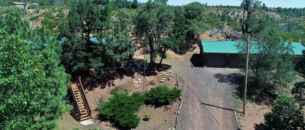 Extra large garage and workshop.