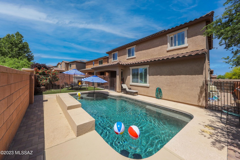 Heated pebble tech pool