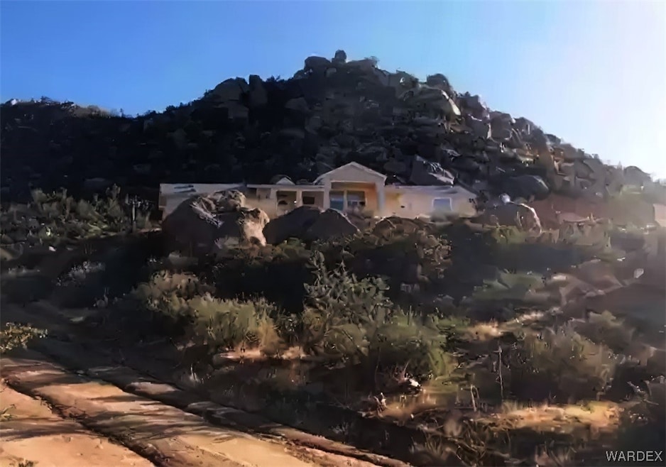 Nestled next to a hill