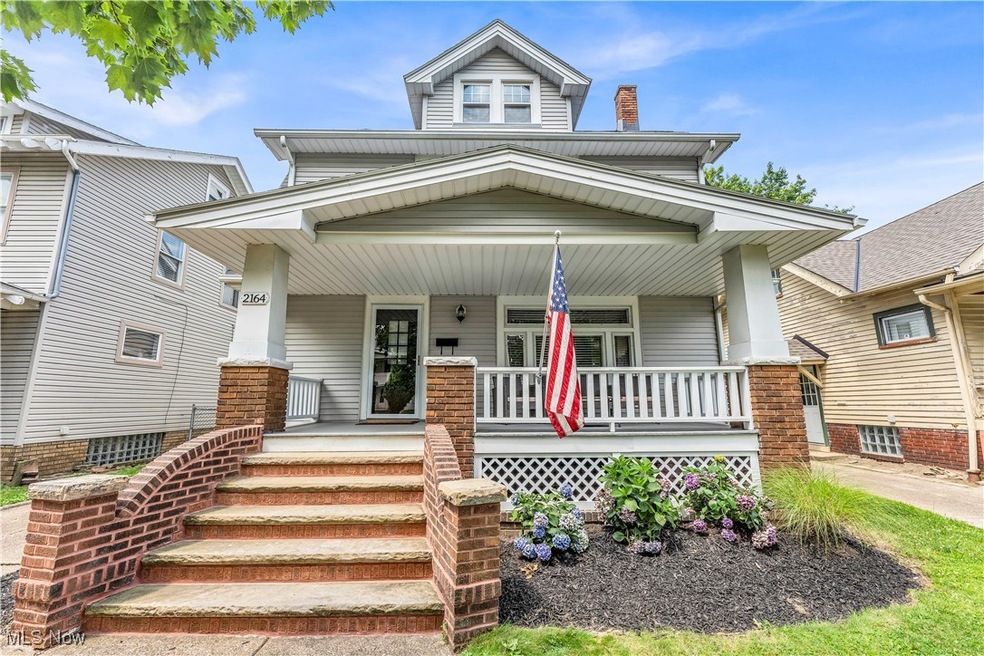 View of front of property featuring covered porch