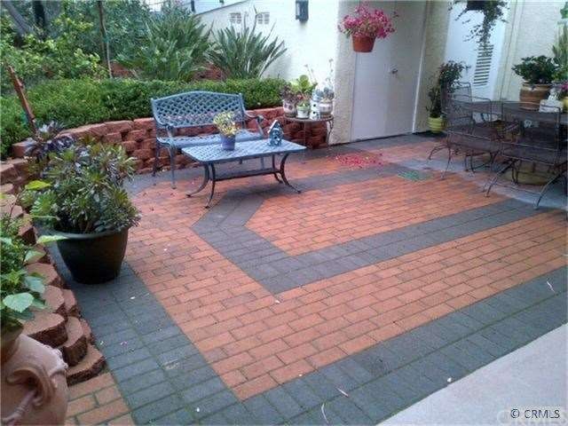 patio in front of unit