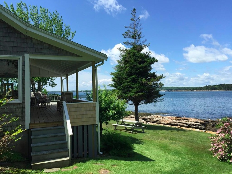 The porch with westerly views and...