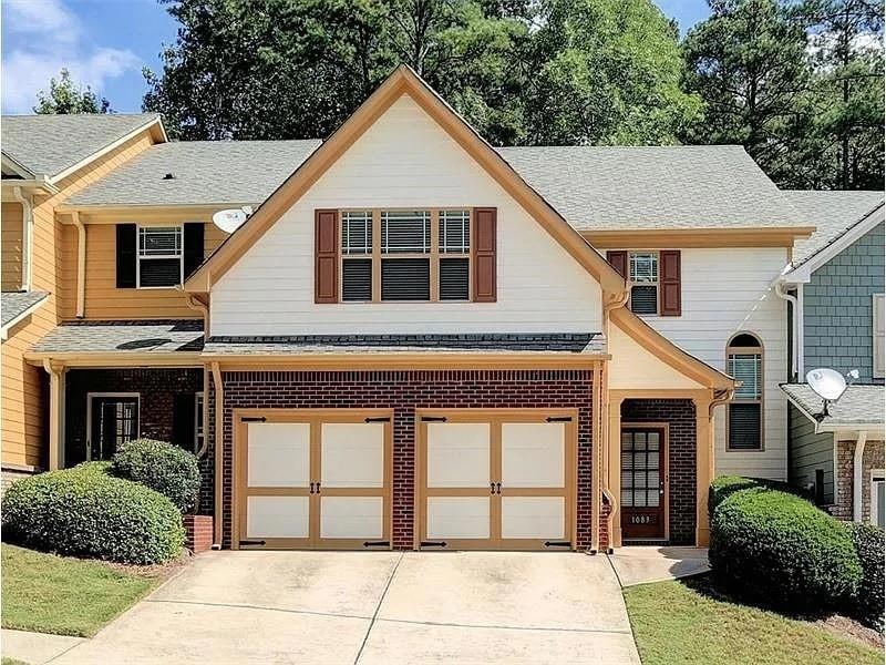 View of front of house featuring an attached garage