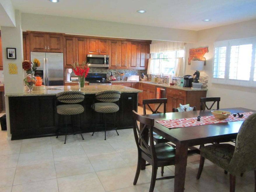 Kitchen and eating area