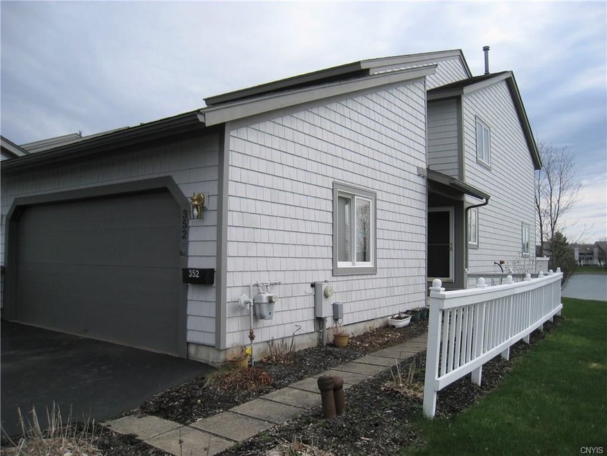 Exterior front.  Notice the two car garage and dou