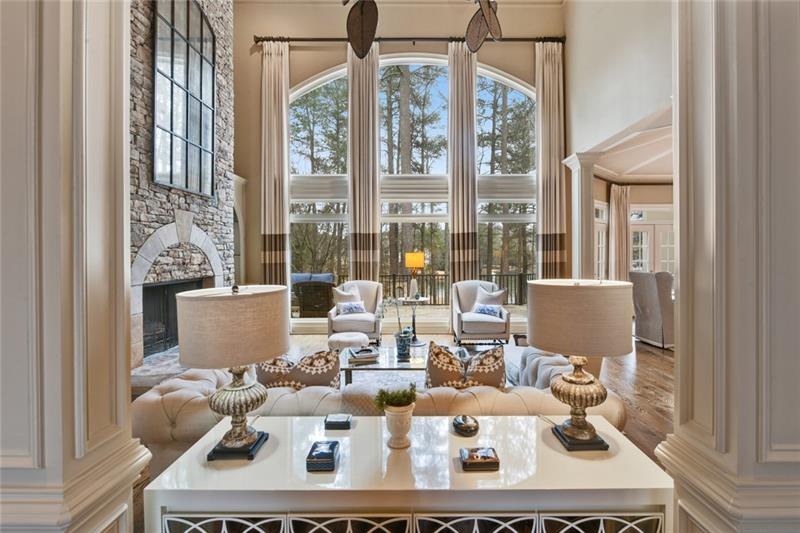 Dramatic interior design throughout this home.