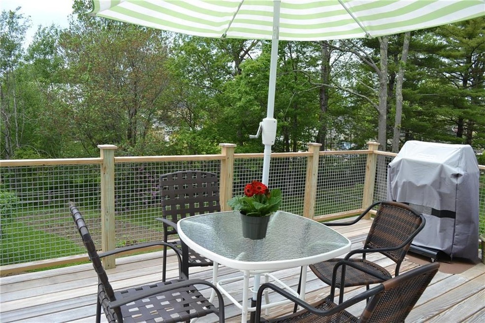 Deck off the living room overlooking...