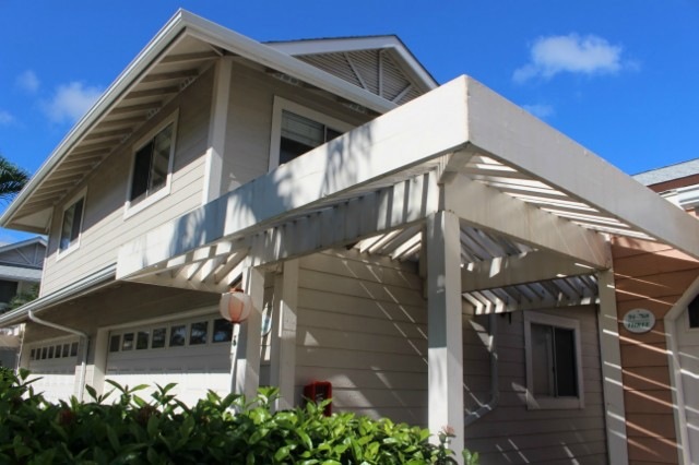 Front corner angle of property.