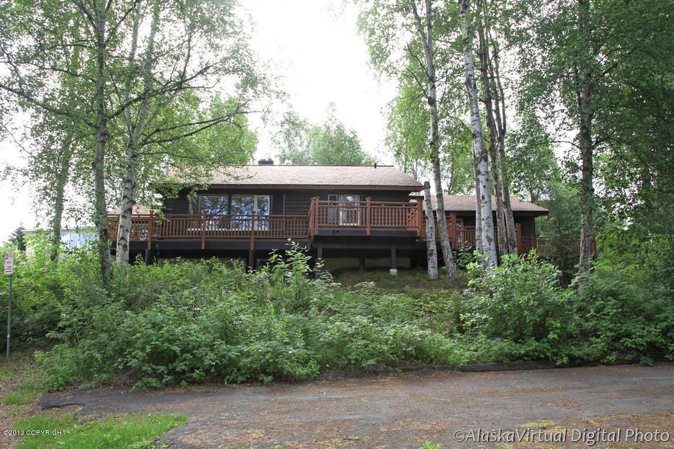 Front of house from below