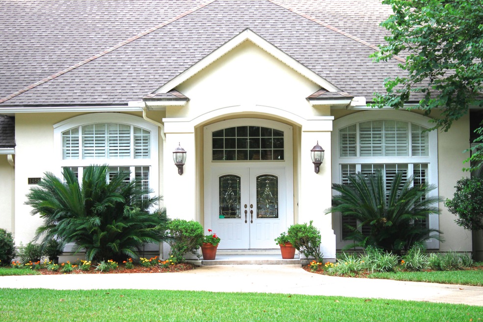 Grand Double Door Entry with Transom