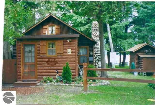 From Birch Pt. Road. Log Cabin
