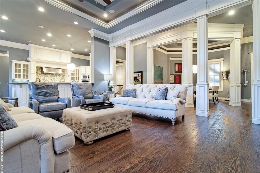 Warm and inviting upon arrival, this open space provides THE first impression