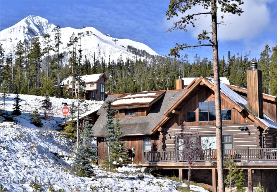 East side of cabin with Lone Peak in the backgroun