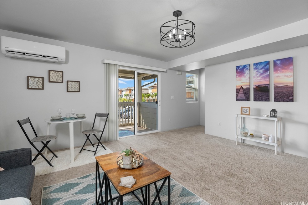 living area with lanai