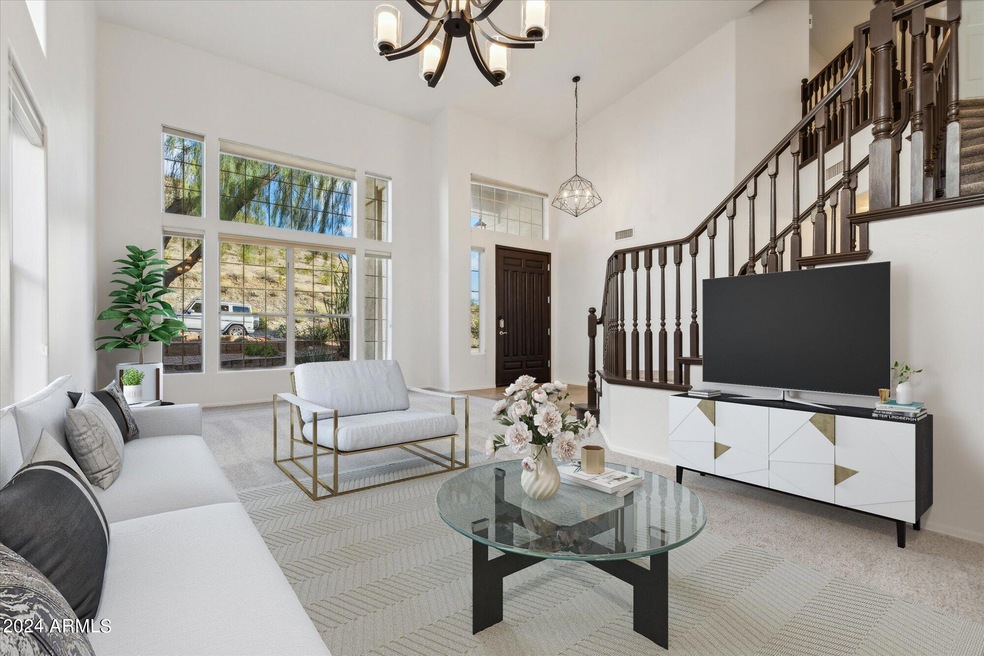 Virtually Staged Formal Living Room