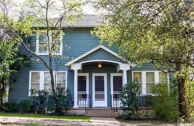 View of front of property with a porch