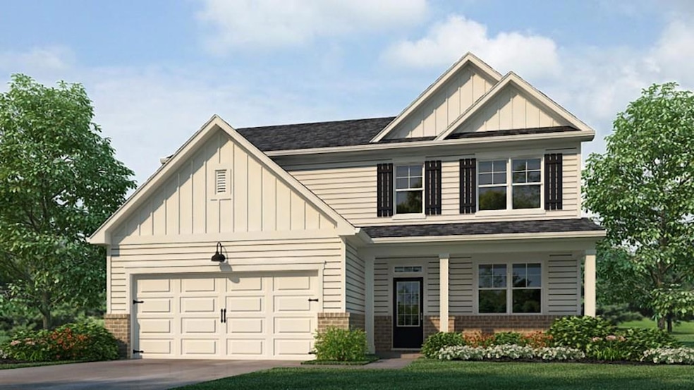 Rendering of Elle plan same elevation as actual home.