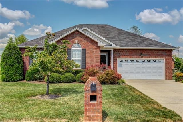 Front elevation, all brick home.