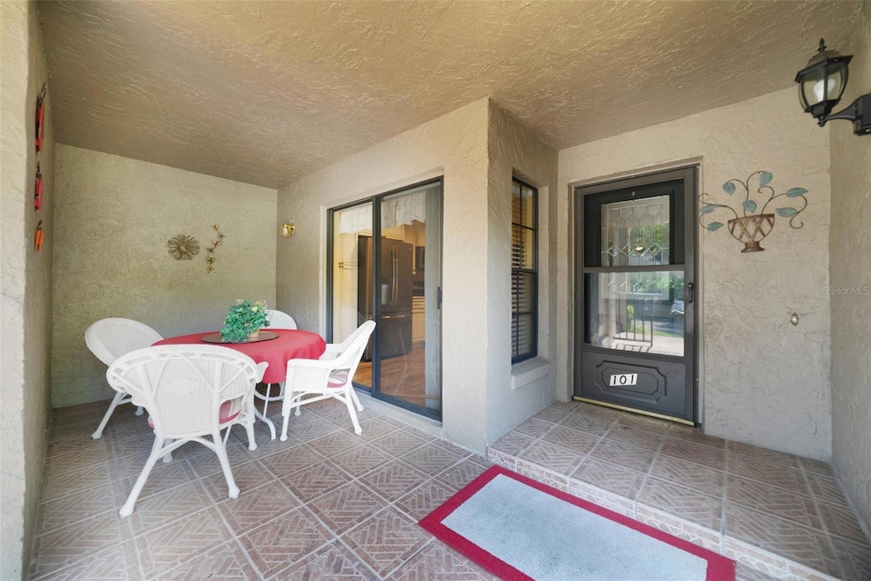 Covered Front Porch with Storage Closet and Room for Al Fresco Dining