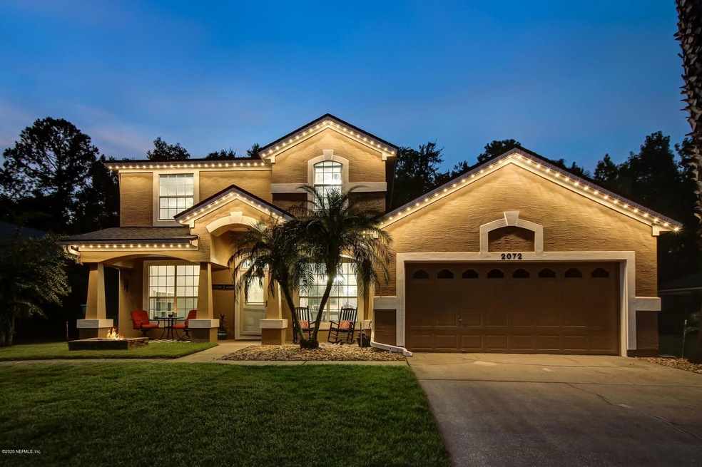 front elevation lit up