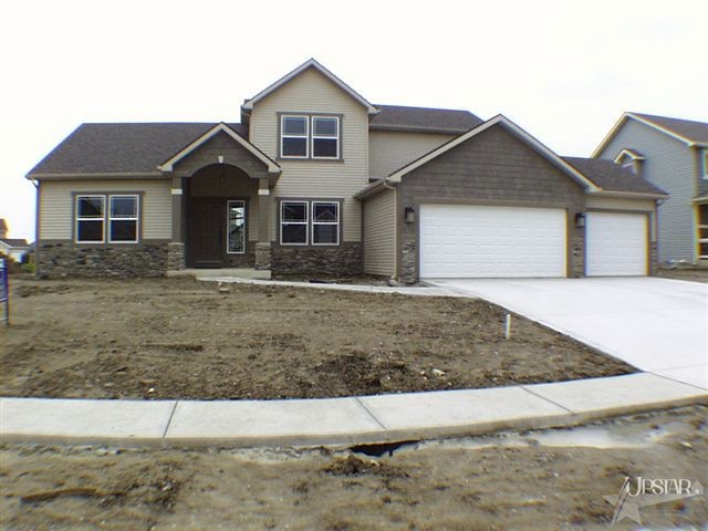 Front View with large covered Front Porch