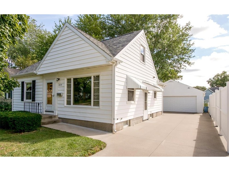 Exterior Front and Oversized 2 car detached garage